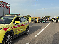 Три машины столкнулись возле перекрестка Гилат, маленький мальчик в критическом состоянии